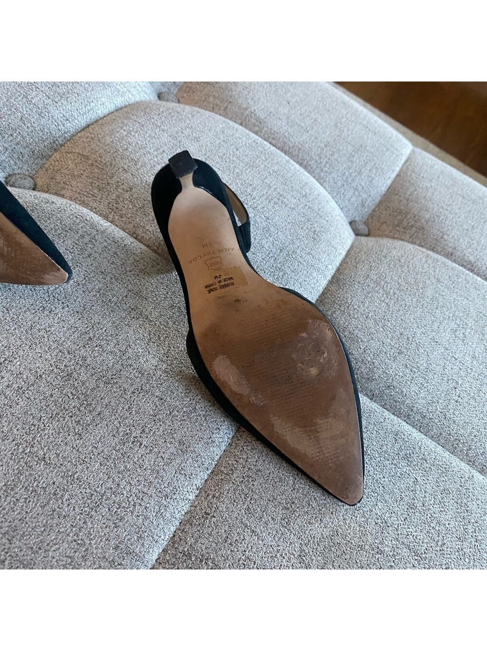 Ann Taylor Kerry Suede Slingback Pumps – Size 7 – Pointed Toe Heels - Picture 5 of 8
